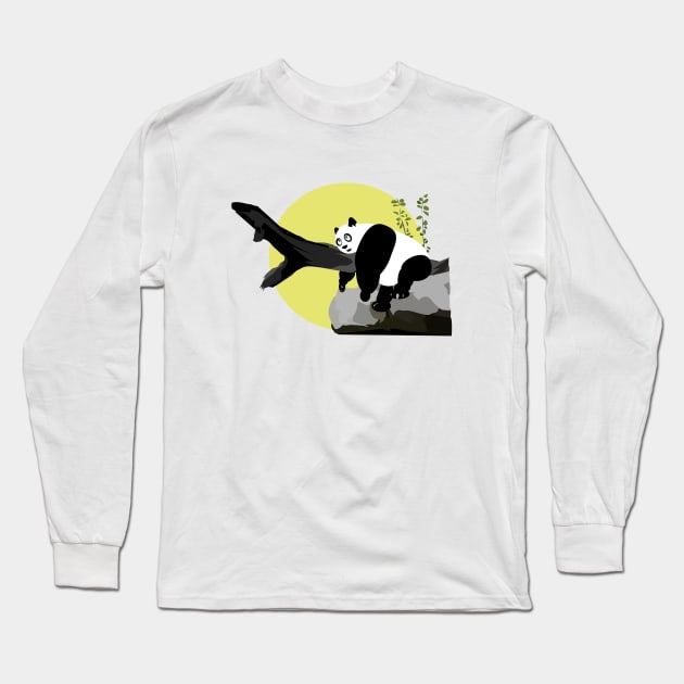 Lazy Panda Long Sleeve T-Shirt by adamzworld